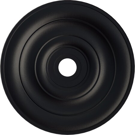 Ekena Millwork Jefferson Ceiling Medallion (Fits Canopies up to 5"), 26 1/2"OD x 3 5/8"ID x 1 1/2"P, Steel Gray CM26JESGS